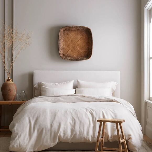 Quince European Linen Duvet Cover Sand Beige Size Queen/Full - Picture 13 of 14